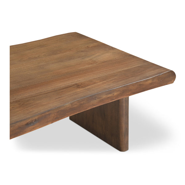 Lila Coffee Table with Bullnose Edging in Brown