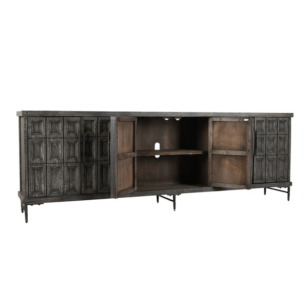 Willmark Solid Wood 6Dr Cabinet - Reclaimed Pine & Iron