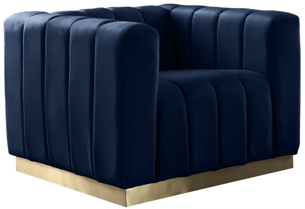 Francis Chair In Navy Velvet