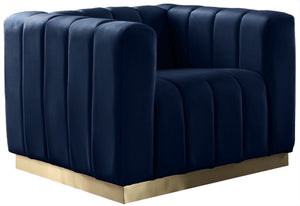 Francis Chair In Navy Velvet