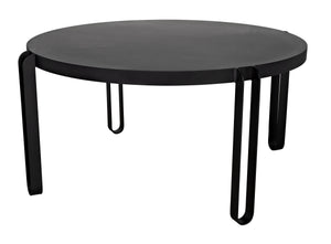 Marcellus Dining Table, 63", Black Metal