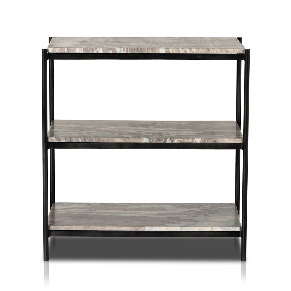 Felix Nightstand with Brown Stone