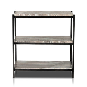 Felix Nightstand with Brown Stone
