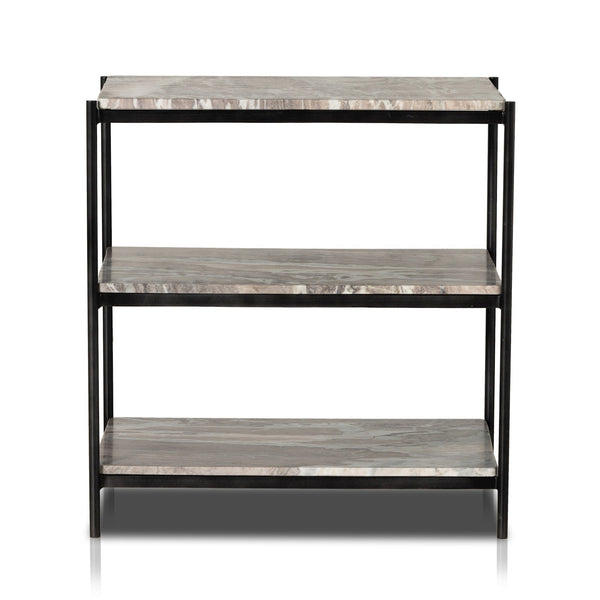 Felix Nightstand with Brown Stone