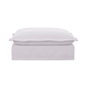 Moe's Olivia Ottoman in LiveSmart White Fabric