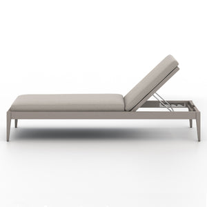 Sherwood Outdoor Chaise Lounge In Grey/Stone