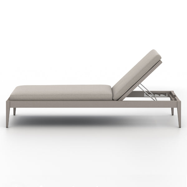 Sherwood Outdoor Chaise Lounge In Grey/Stone