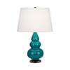 Peacock Small Triple Gourd Accent Lamp