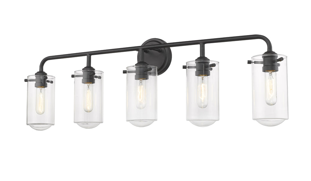 Delaney 5 Light Vanity in Matte Black Finish