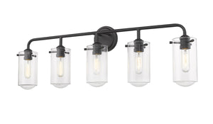 Delaney 5 Light Vanity in Matte Black Finish