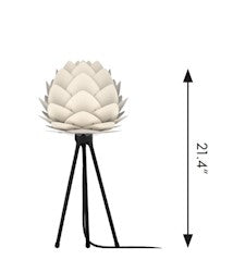 Aluvia Table Lamp in Anthracite with Black Base
