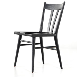 Gregory Dining Chair In Black Oak
