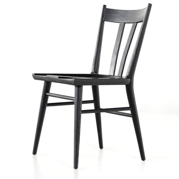 Gregory Dining Chair In Black Oak