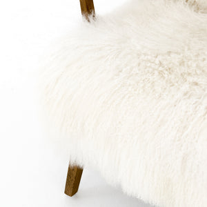 Ashland Armchair-Mongolia Cream Fur