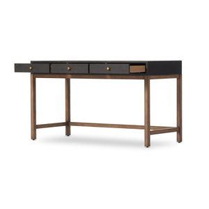 Fiona Desk In Black Raffia