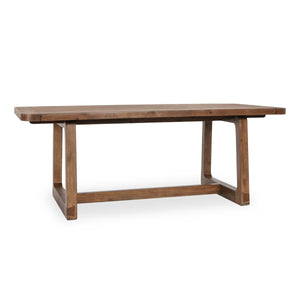 Lyra Pine Wood Extension Dining Table Smoke Brown