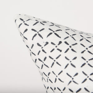 Jayden Cream w/ Black Print Linen Square Decorative Pillow Cover