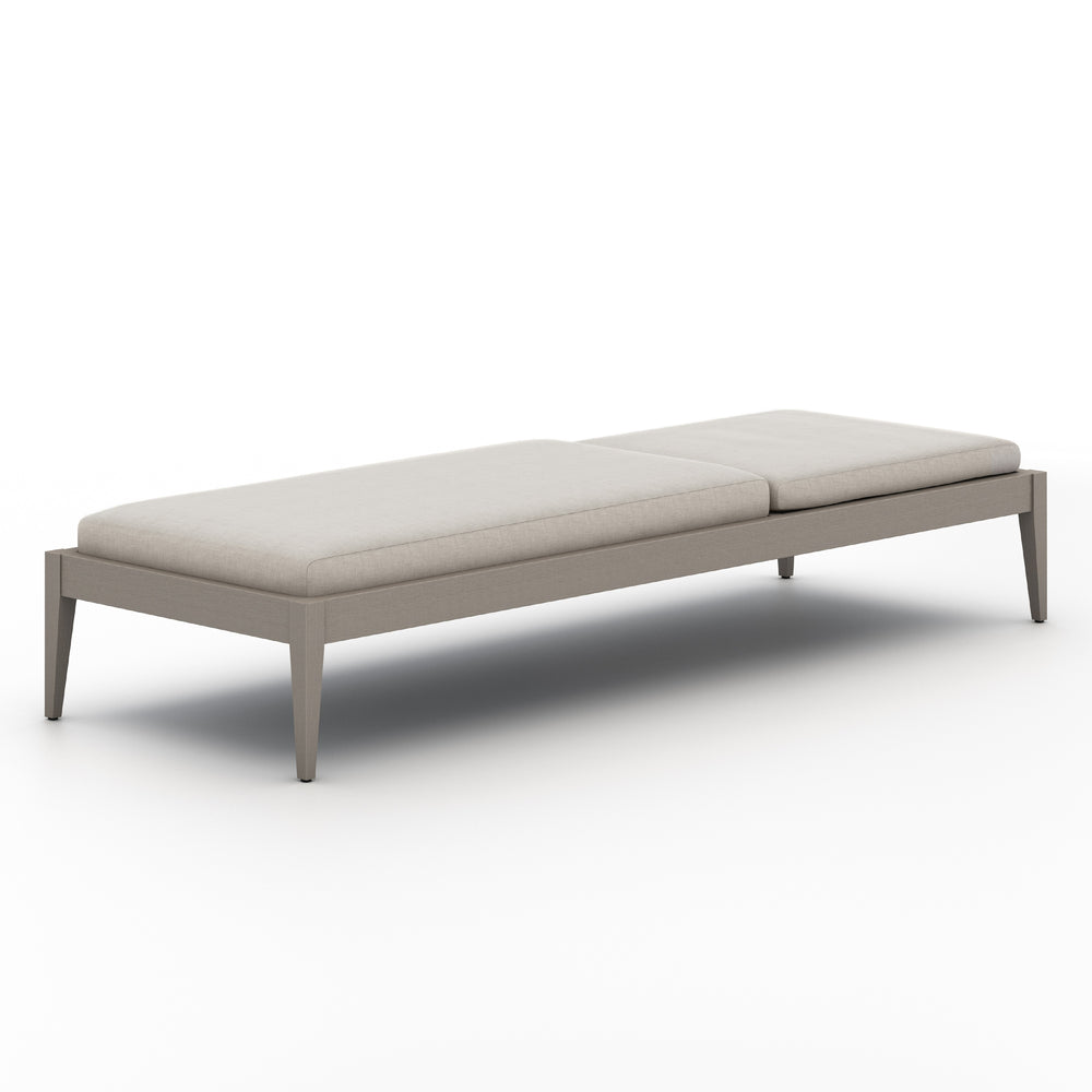 Sherwood Outdoor Chaise Lounge In Grey/Stone
