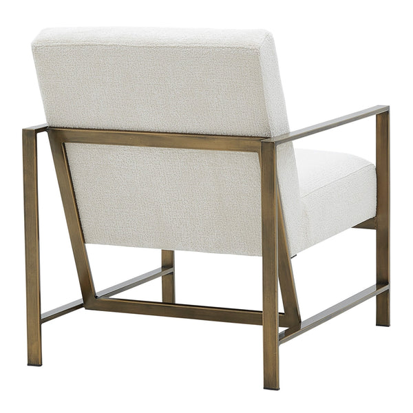 Francis Fabric Accent Arm Chair In Opus Cream