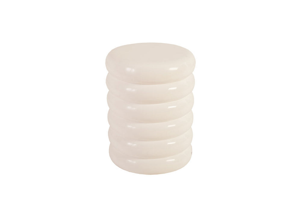Ribbed Stool, Gel Coat White