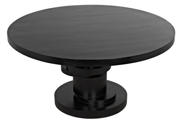 Hugo Dining Table, Hand Rubbed Black