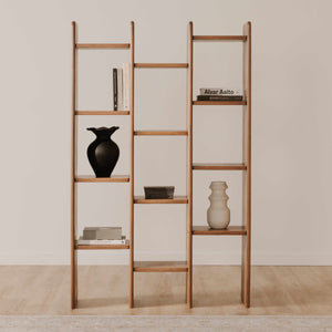 Moe's Orson Bookcase in Brown Acacia Wood