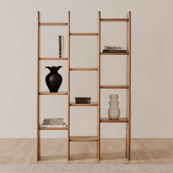 Moe's Orson Bookcase in Brown Acacia Wood