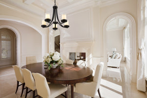 Willow 5 Light Chandelier in Matte Black Finish