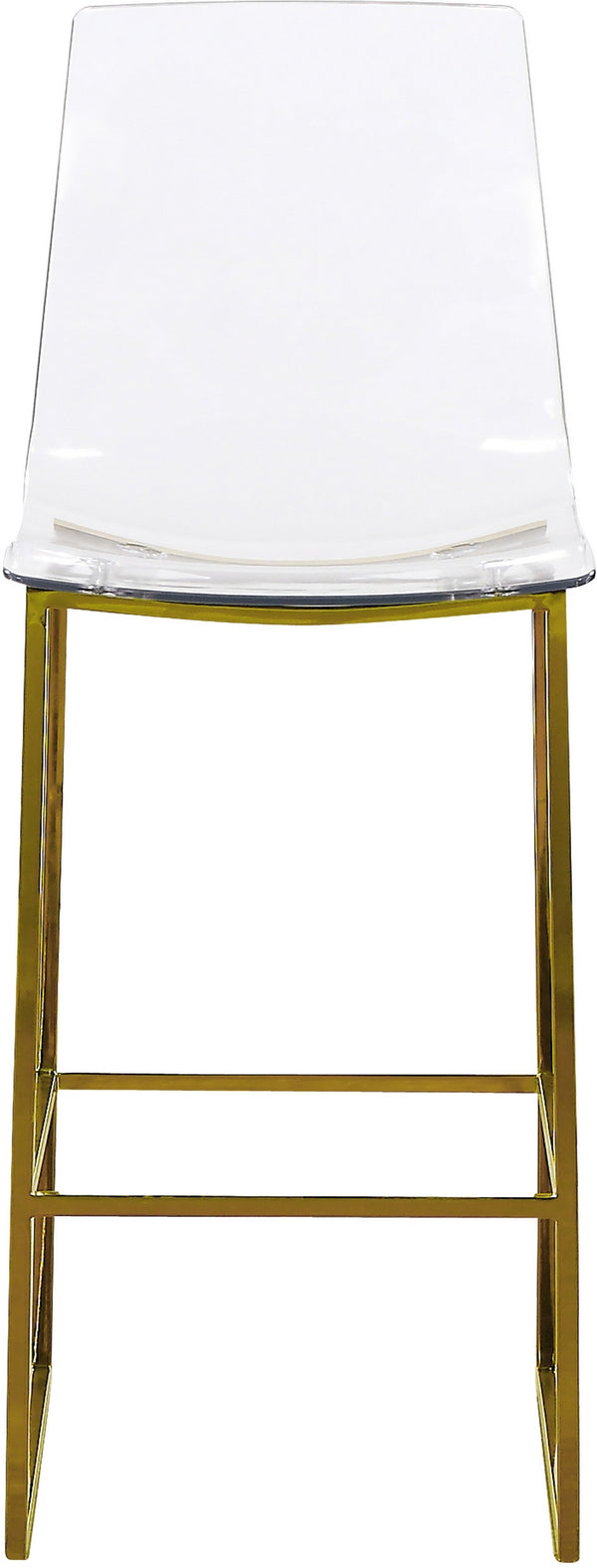 Winston Stool In Gold Metal/Lucite Polycarbonate