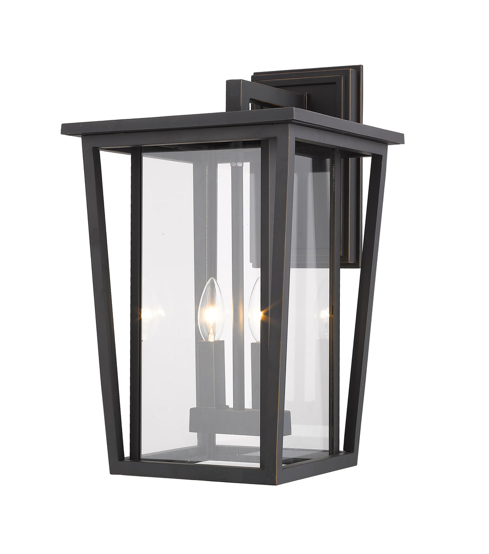 Seoul 2 Light Outdoor Wall Sconce in Oil Rubbed Bronze Finish