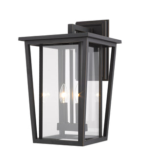 Seoul 2 Light Outdoor Wall Sconce in Oil Rubbed Bronze Finish