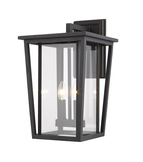 Seoul 2 Light Outdoor Wall Sconce in Oil Rubbed Bronze Finish