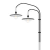 Shade 2-Light Wall Lamp with LED Bulbs with Black Wall Hanger