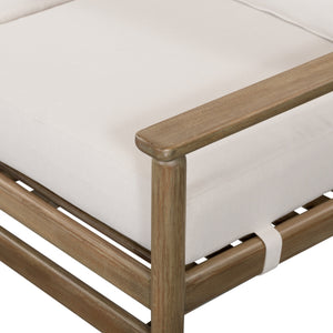 Rosen Outdoor Sofa In 73" In Natural Eucalyptu