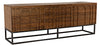 Casanova Sideboard in Dark Walnut with Industrial Steel Accents