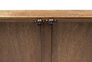 Collins Hutch in Dark Walnut with Glass Accents