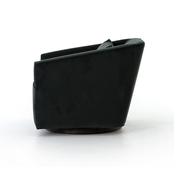 York Swivel Chair-Modern Velvet Smoke