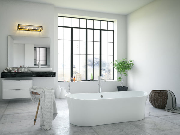 Infinity 6 Light Vanity in Misty Charcoal Finish
