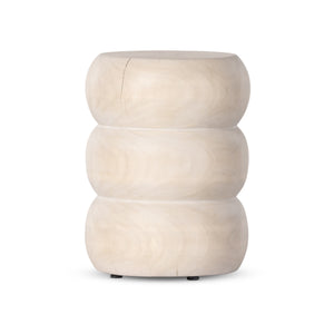 Pagoda End Table In Ivory