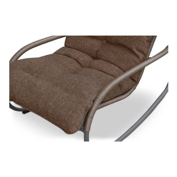 Moe's Lyra Outdoor Rocking Chair in Brown