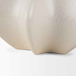 Ulrich Sculptural Cream Glazed Ceramic Vase