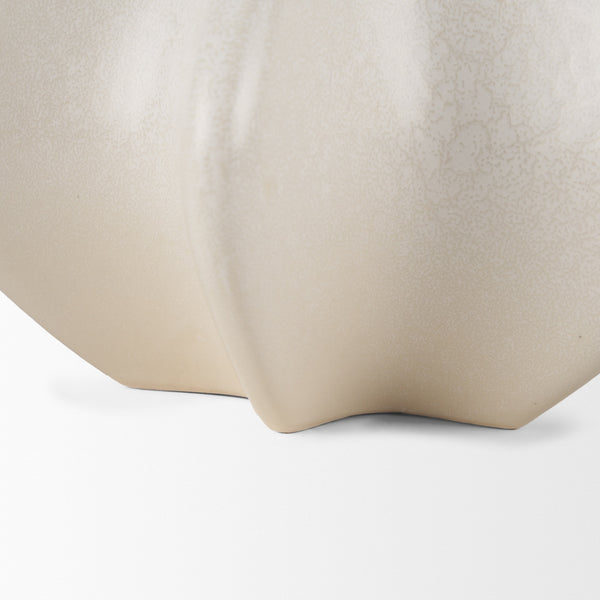 Ulrich Sculptural Cream Glazed Ceramic Vase
