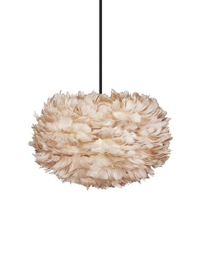 Eos Medium Plug-In Pendant in Light Brown with Black Cord