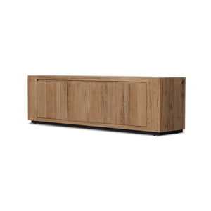 Abaso Media Console In Rustic Wormwood