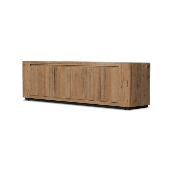 Abaso Media Console In Rustic Wormwood