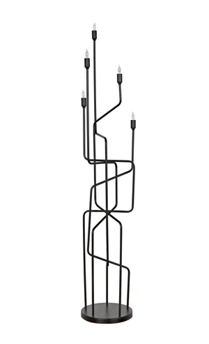 Moriarty Floor Lamp, Black Metal