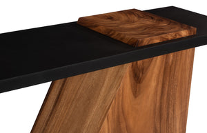 Slant Console, Natural/Black