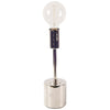 Mooney (17.5"H) Metallic-Silver Metal Shade-less Table Lamp