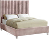 Fredrick Queen Bed In Pink Velvet