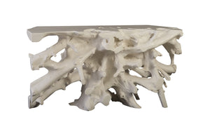 Cast Root Console Table, Gel Coat White 